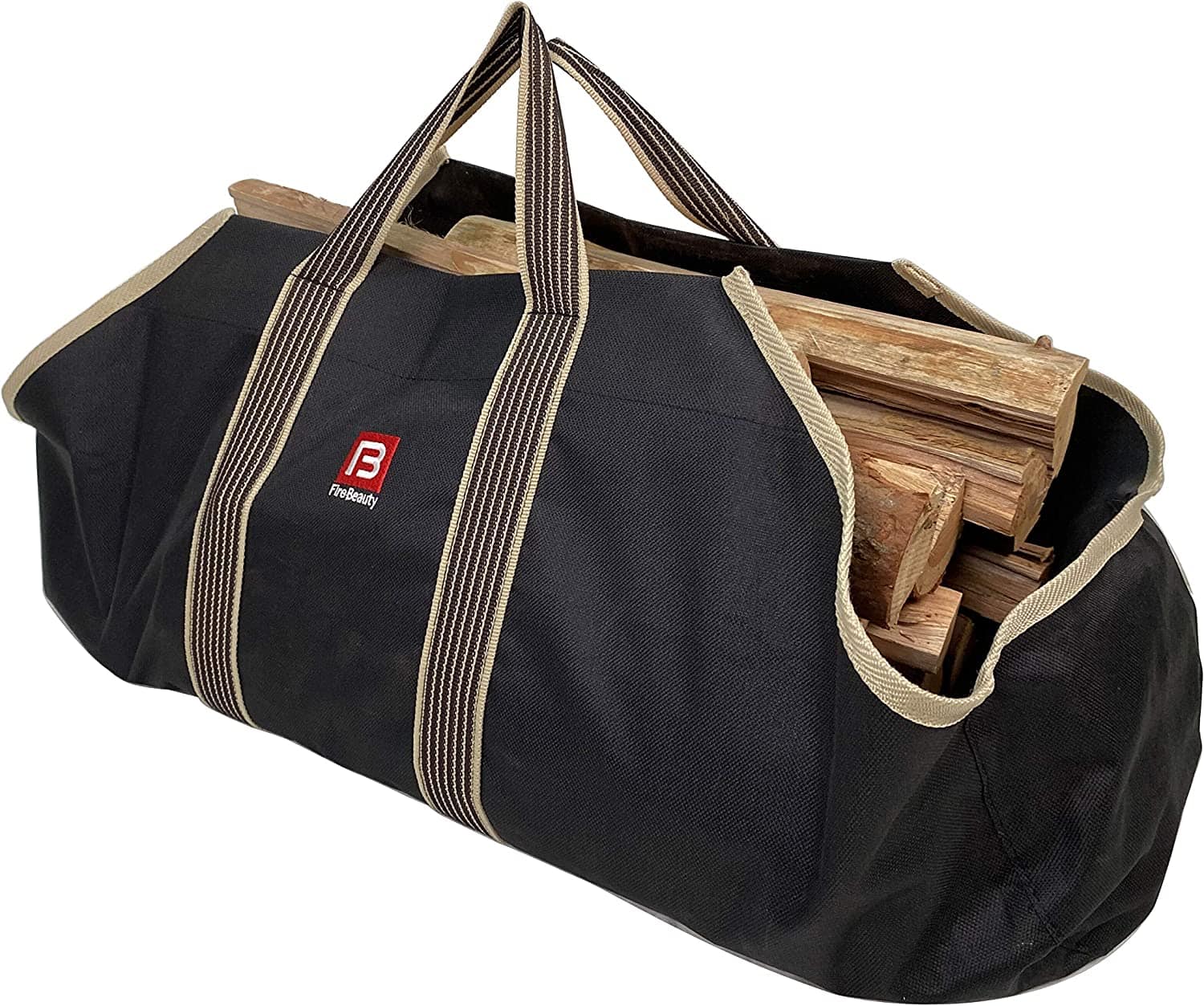 Fire Beauty Large Canvas Log Tote Bag Firewood Log Carrier