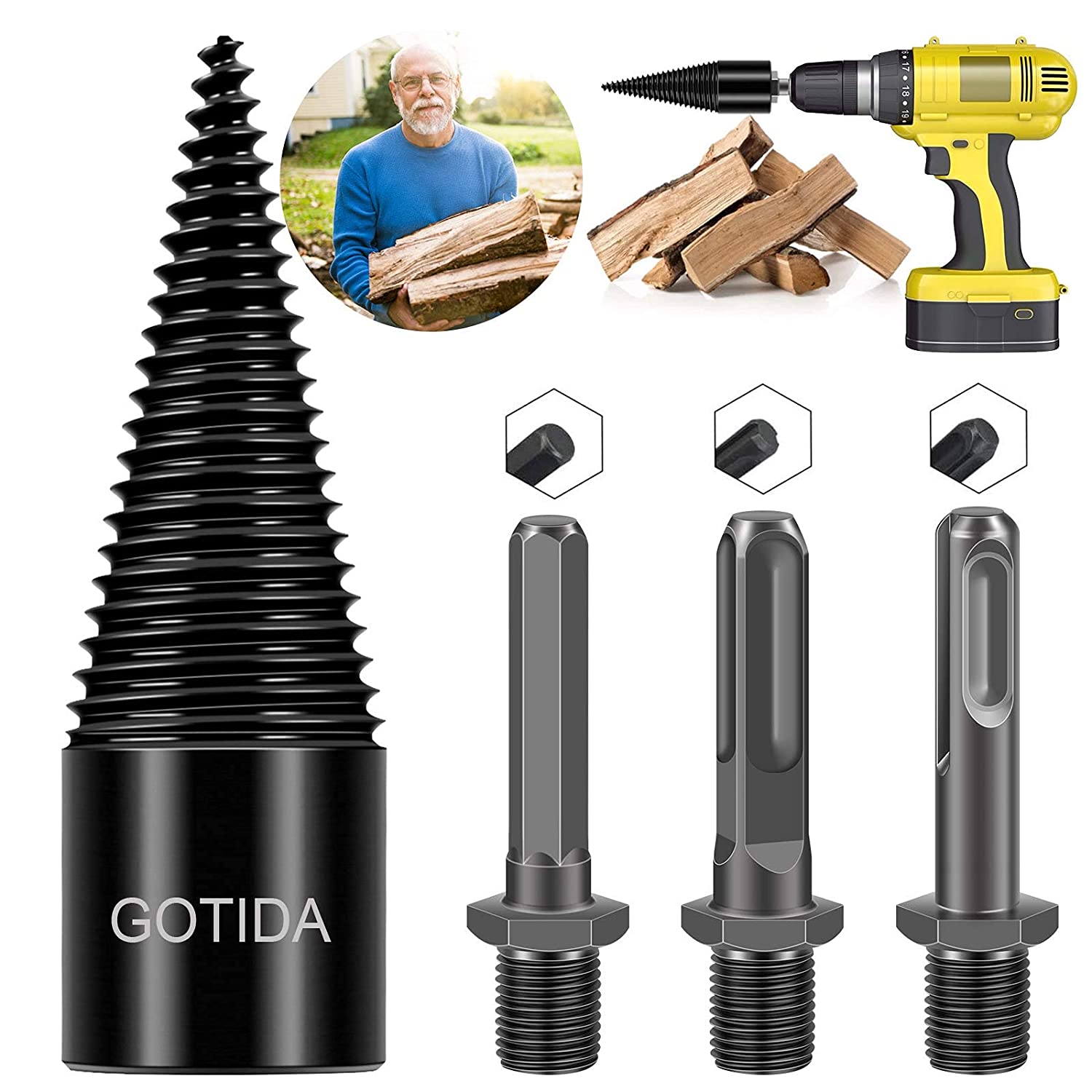 Wood Log Splitter Firewood Drill Bit