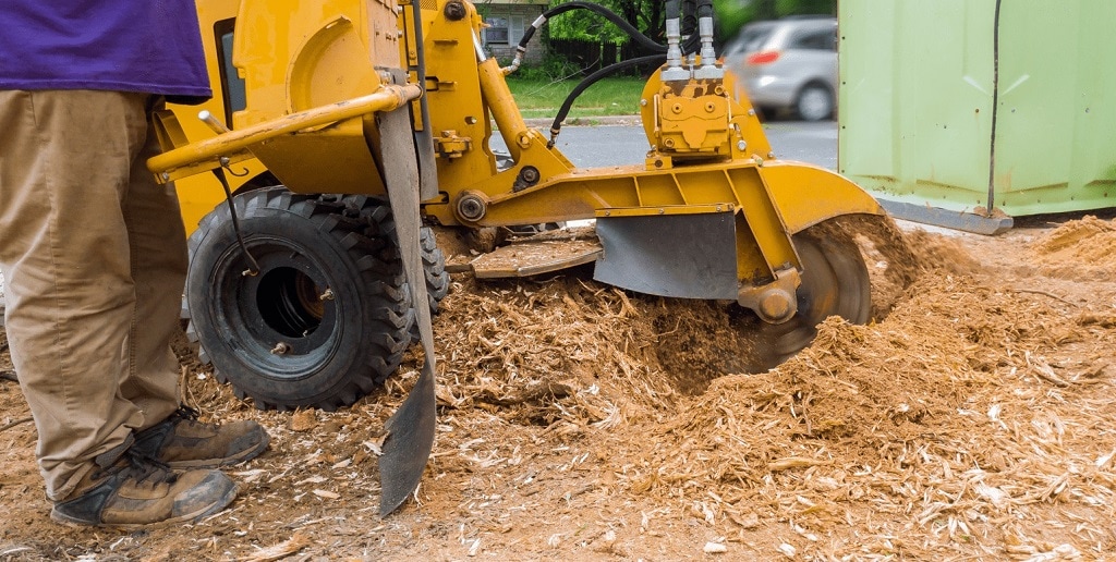 how to operate stump grinder