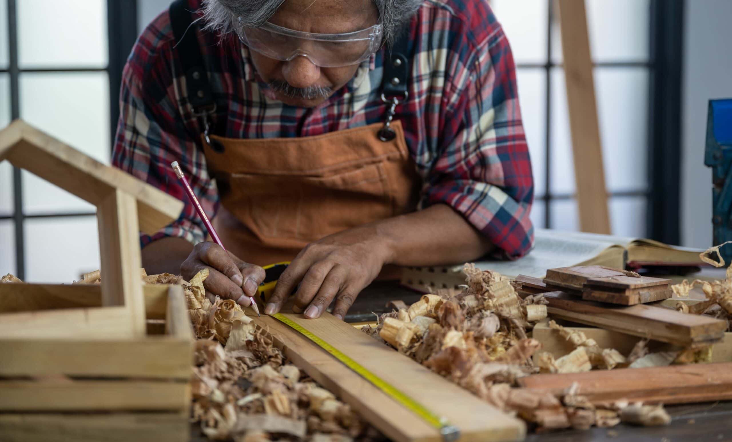 Man Working With Wood