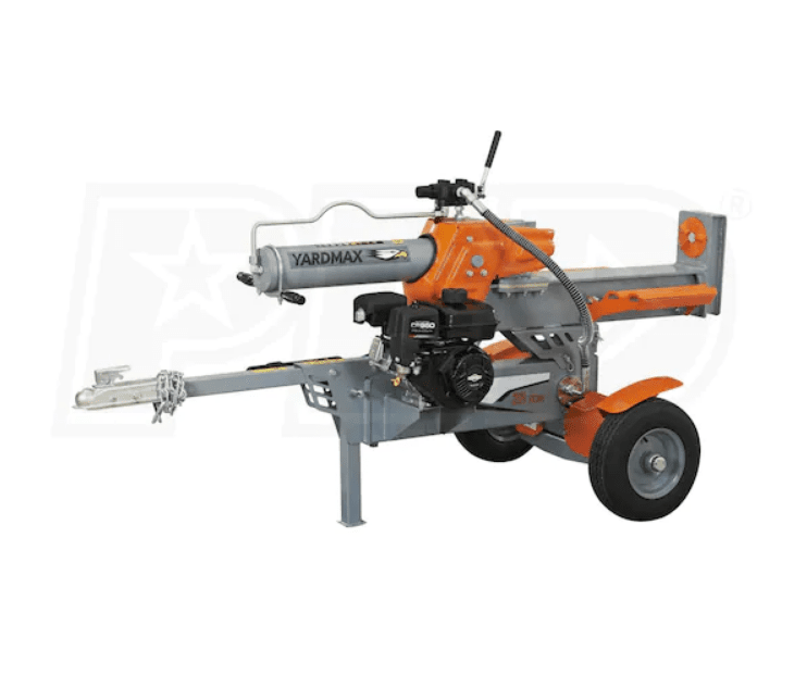 yardmax 28-ton half beam horizontal vertical gas log splitter w briggs & stratton 208cc engine