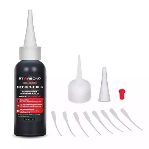 Starbond KBL-500 Black Medium Thick CA Glue | Amazon