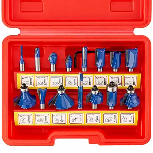 Hiltex 10100 Tungsten Carbide 15 Piece Router Bit Set | Amazon